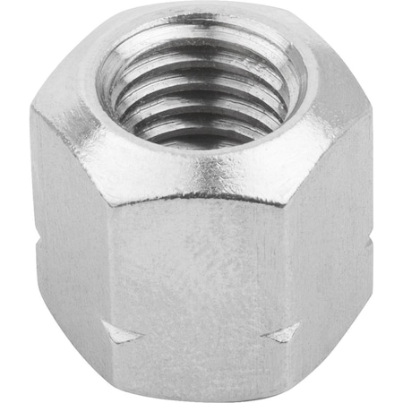 Kipp Coupling Nut, M10, 18-8 Stainless Steel, Not Graded, Bright K0702.810